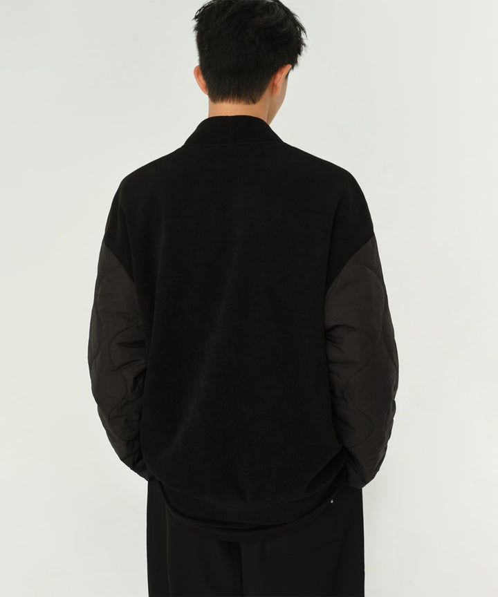 CORDUROY COLLARLESS JACKET