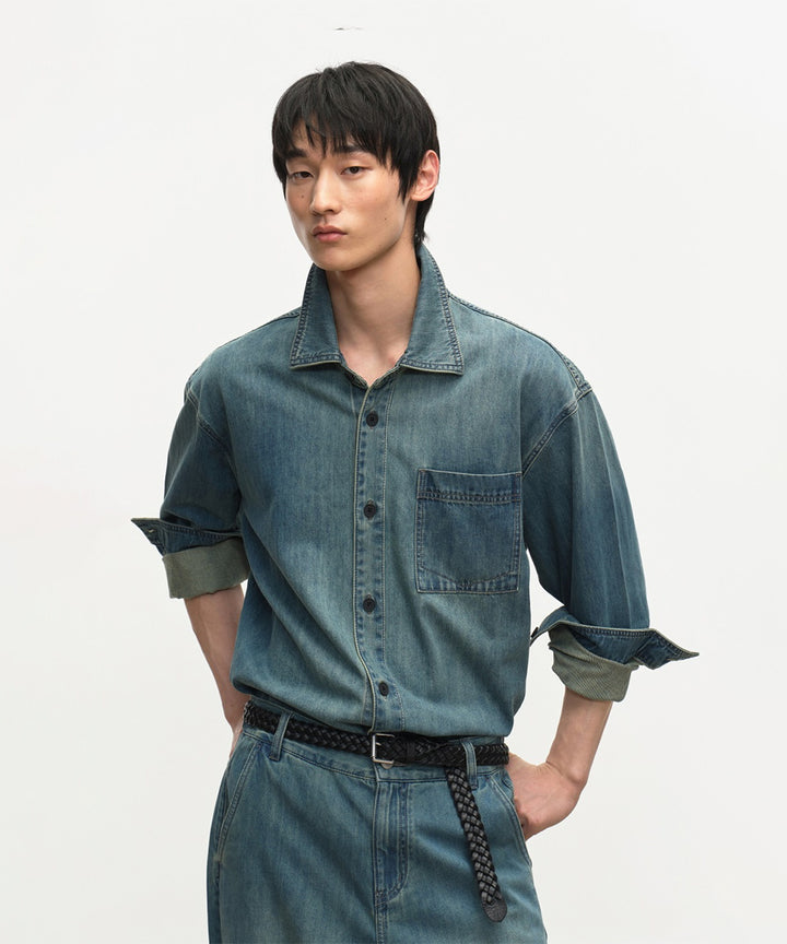 VELOUR SHIRT JACKET