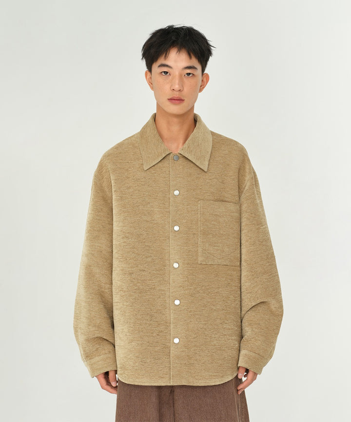 VELOUR SHIRT JACKET