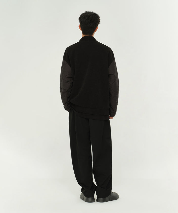 CORDUROY COLLARLESS JACKET