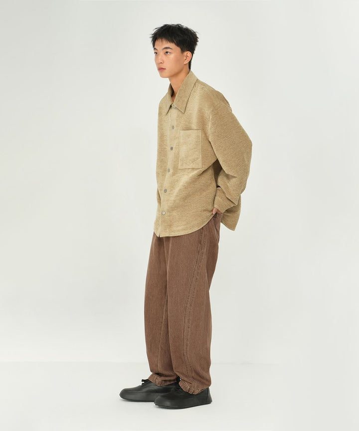 VELOUR SHIRT JACKET