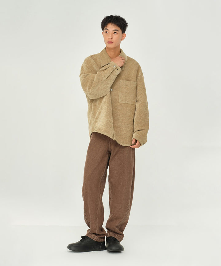 VELOUR SHIRT JACKET