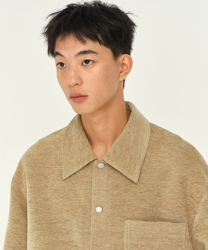 VELOUR SHIRT JACKET