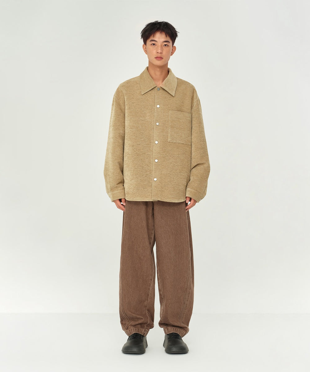 VELOUR SHIRT JACKET