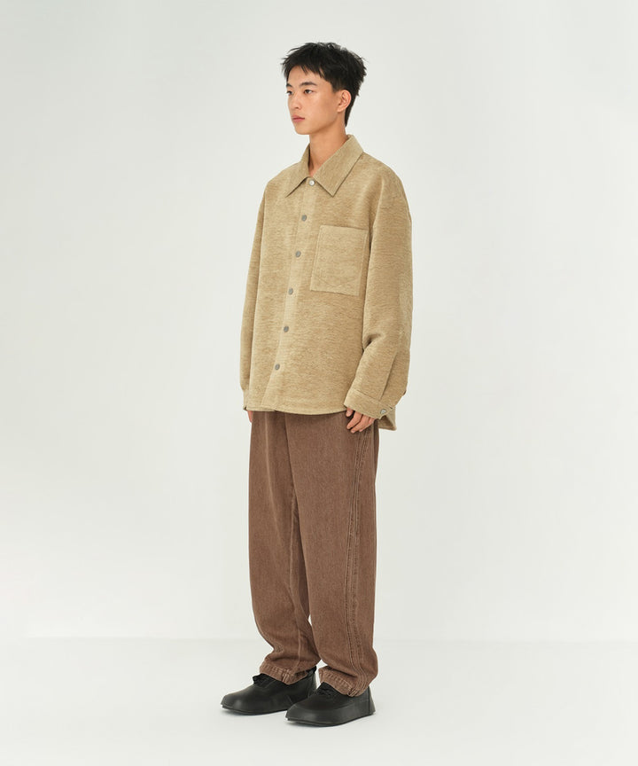 VELOUR SHIRT JACKET