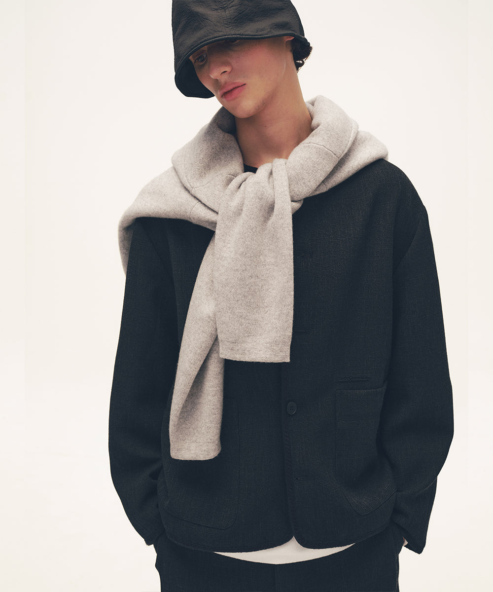 COLLARLESS JACKET