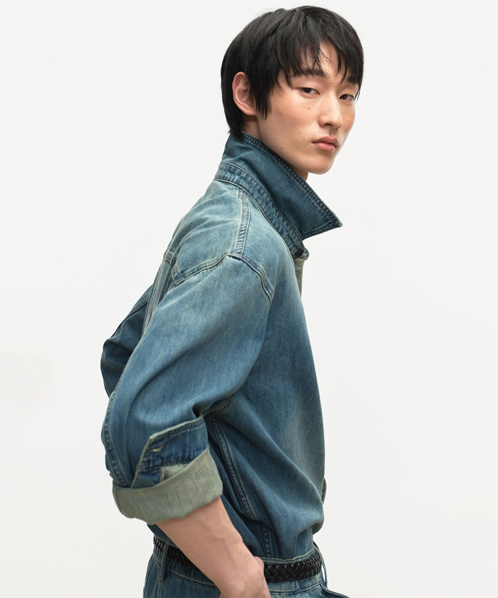 VELOUR SHIRT JACKET