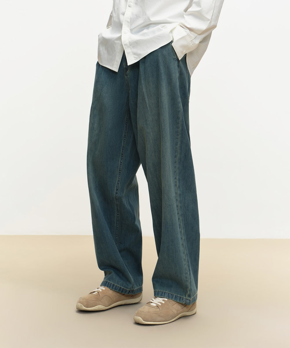 DENIM WIDE PANTS