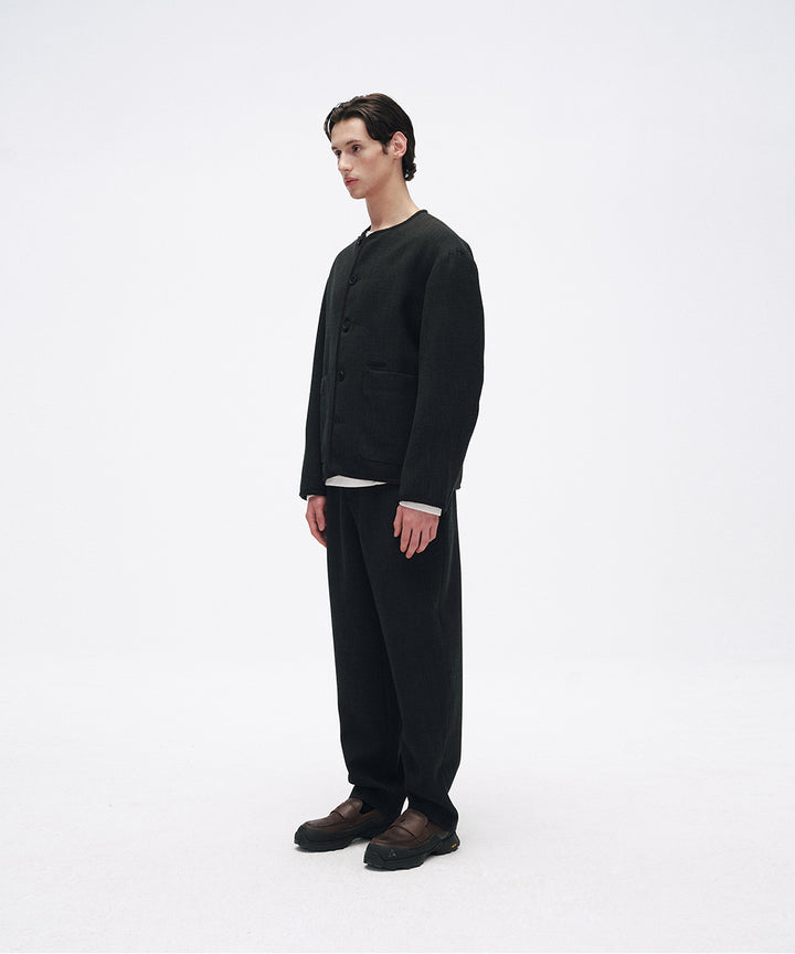 COLLARLESS JACKET
