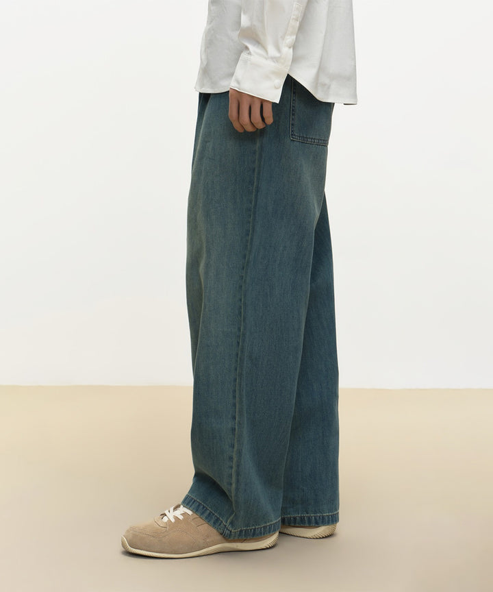 DENIM WIDE PANTS