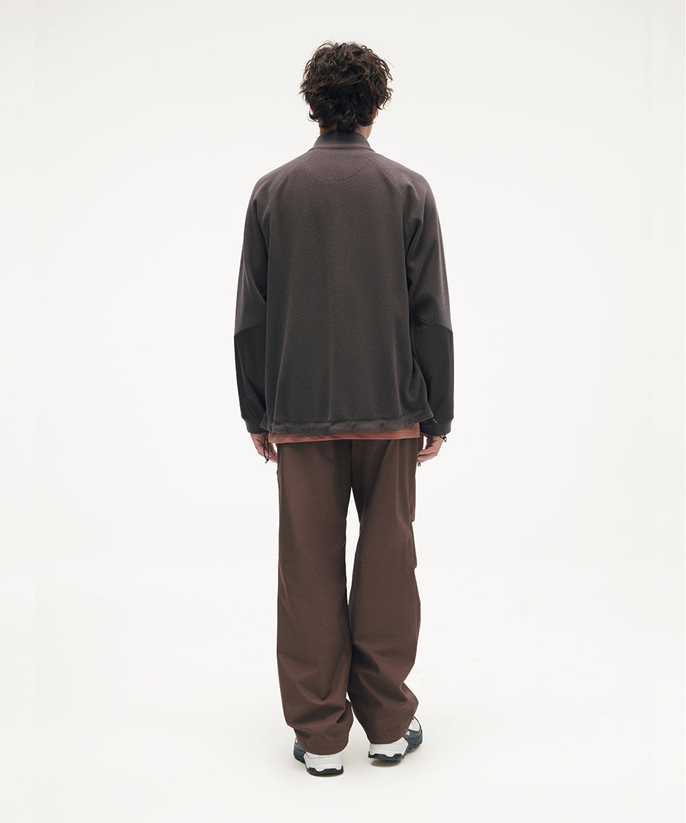 CORDUROY JERSEY STAND ZIP UP