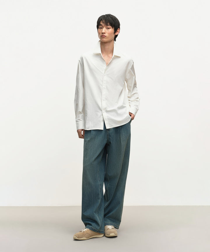 DENIM WIDE PANTS