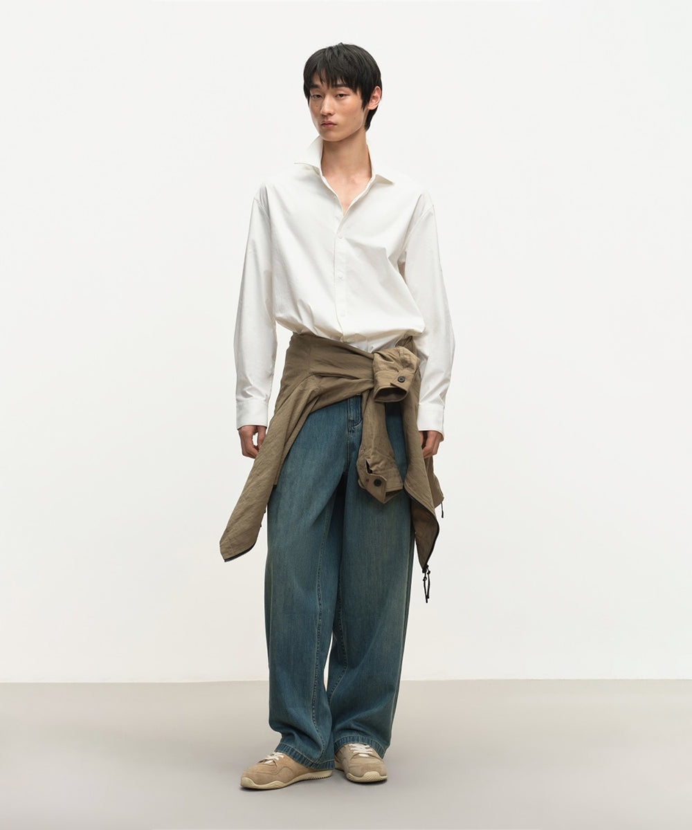 DENIM WIDE PANTS
