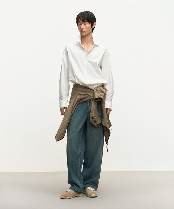 DENIM WIDE PANTS