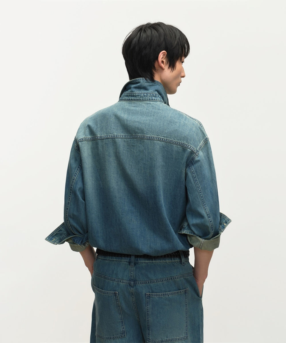 VELOUR SHIRT JACKET