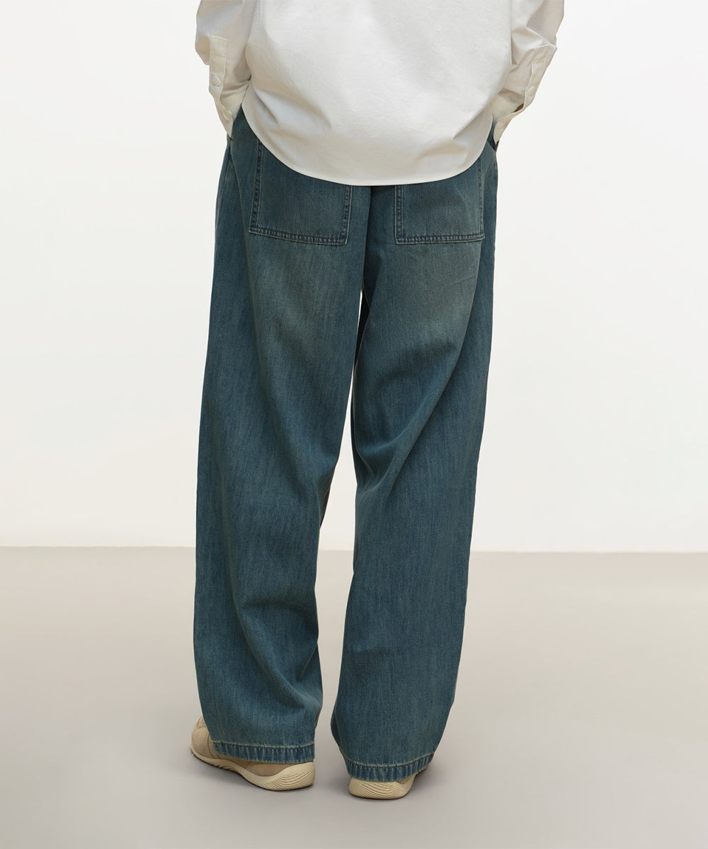 DENIM WIDE PANTS