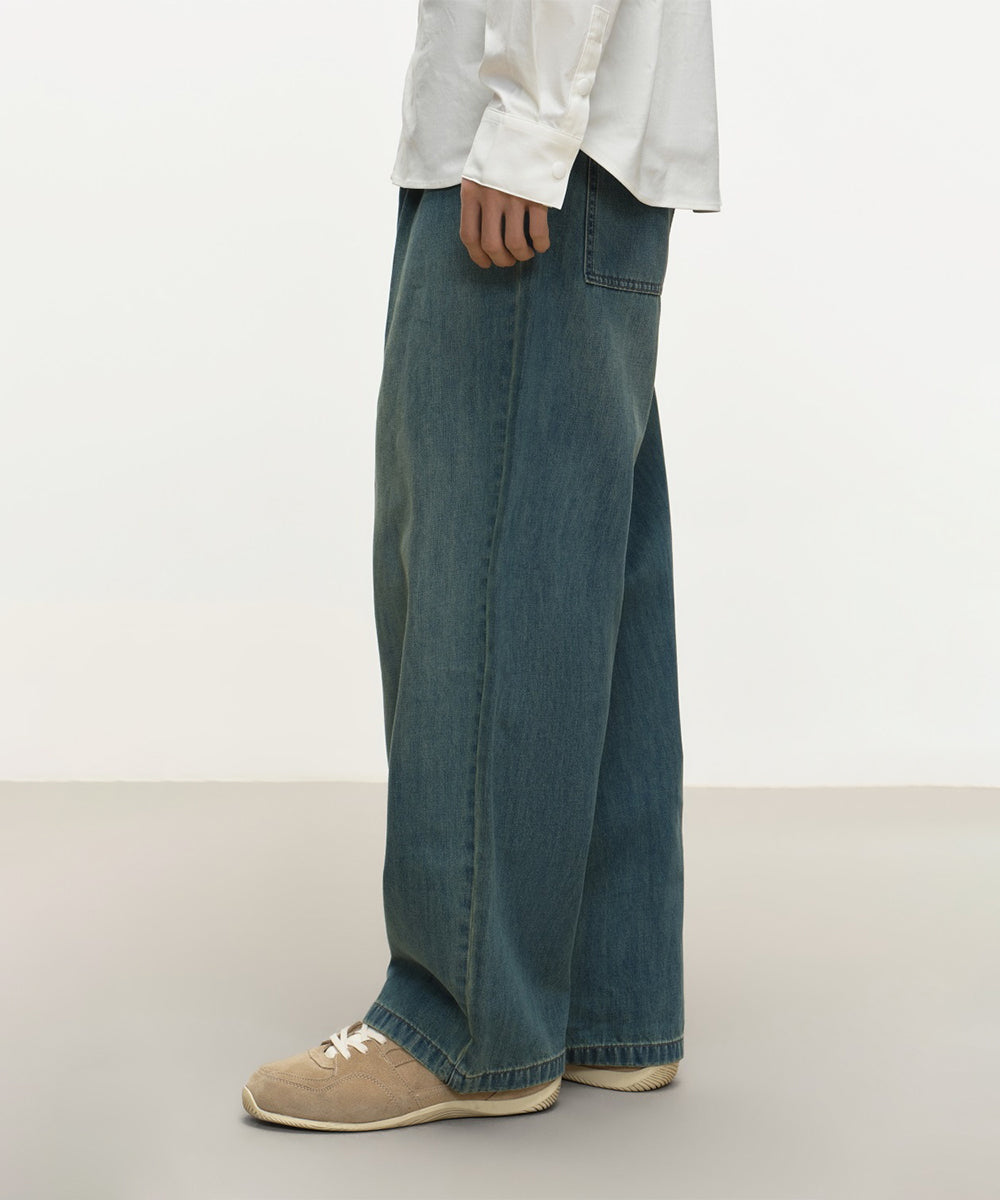 DENIM WIDE PANTS