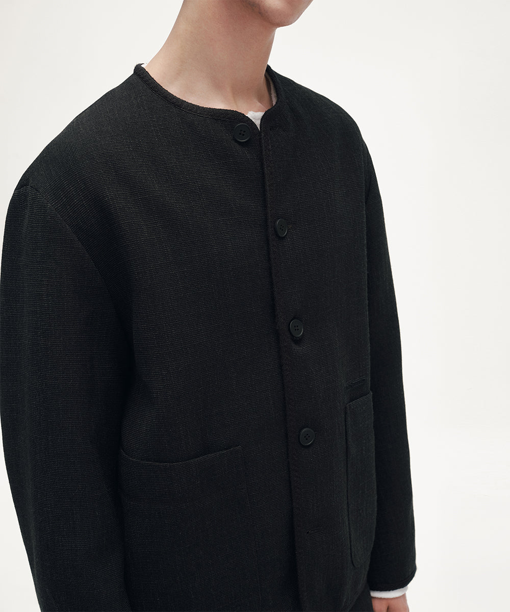 COLLARLESS JACKET