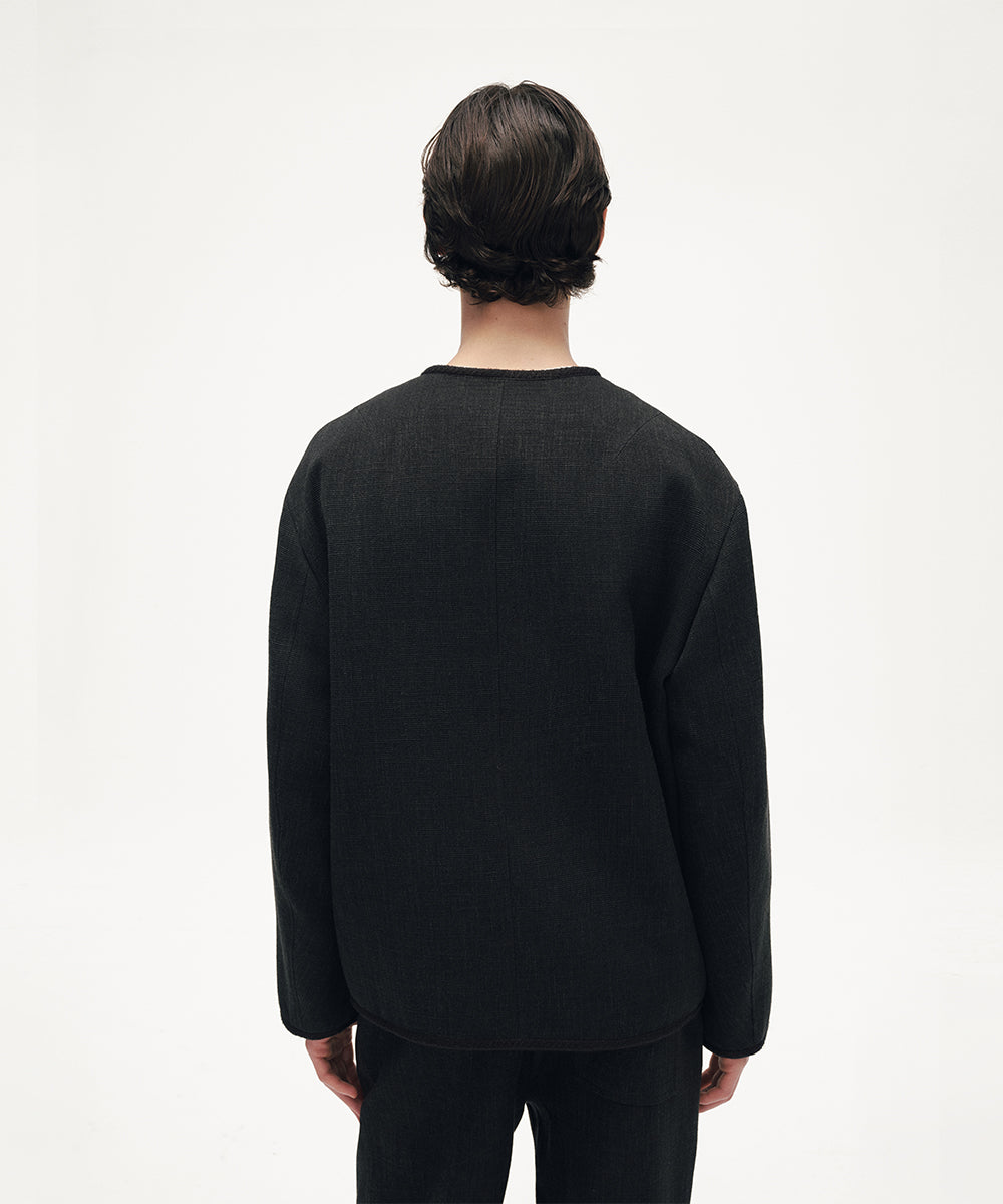 COLLARLESS JACKET