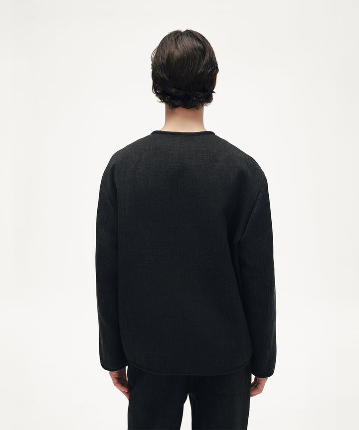 COLLARLESS JACKET