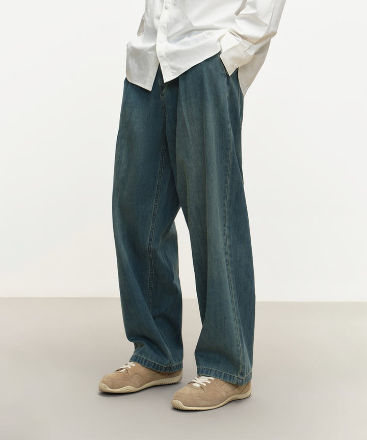 DENIM WIDE PANTS