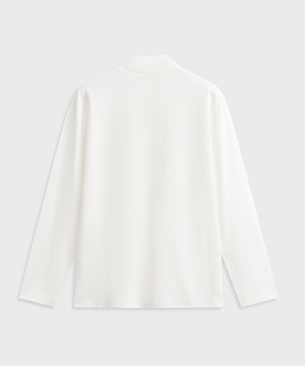 MOCK NECK LONG-SLEEVE TEE