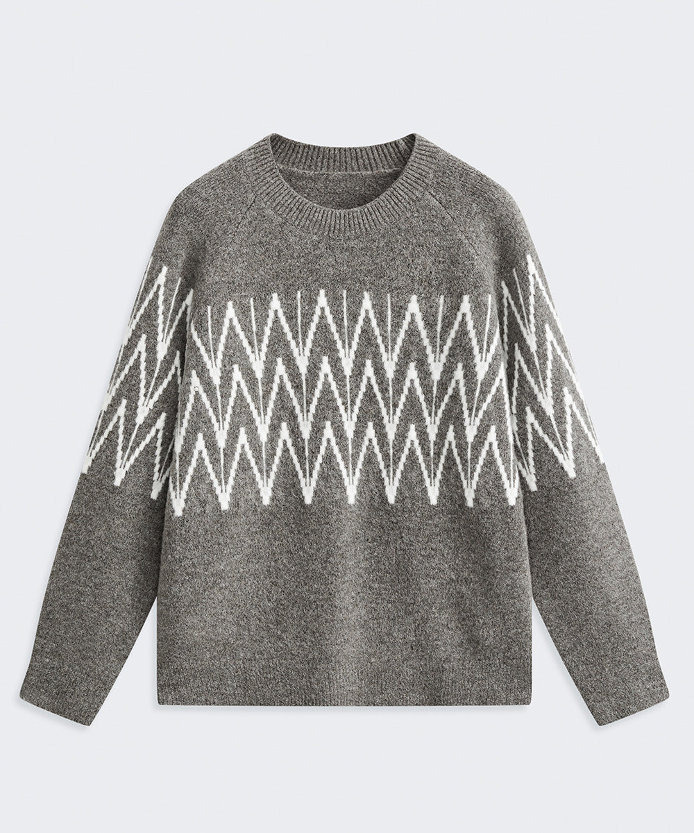 CREW NECK LONG-SLEEVE KNIT