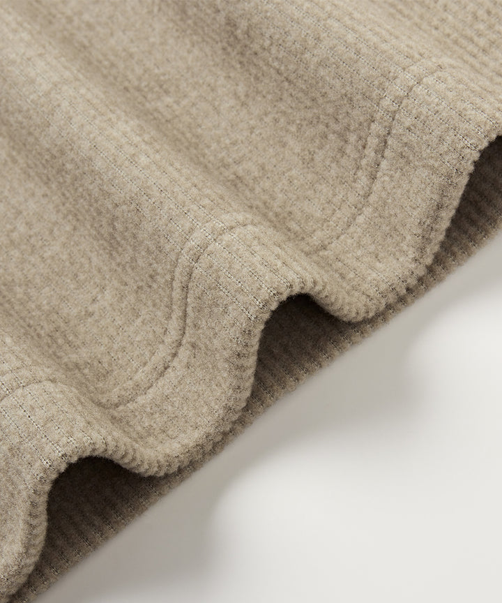 HENLEY NECK SWEATSHIRT