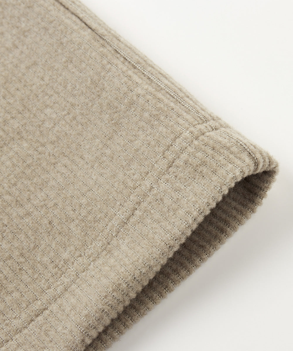 HENLEY NECK SWEATSHIRT