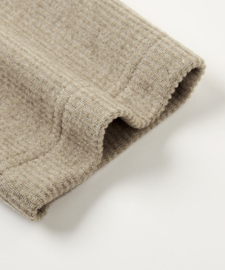 HENLEY NECK SWEATSHIRT