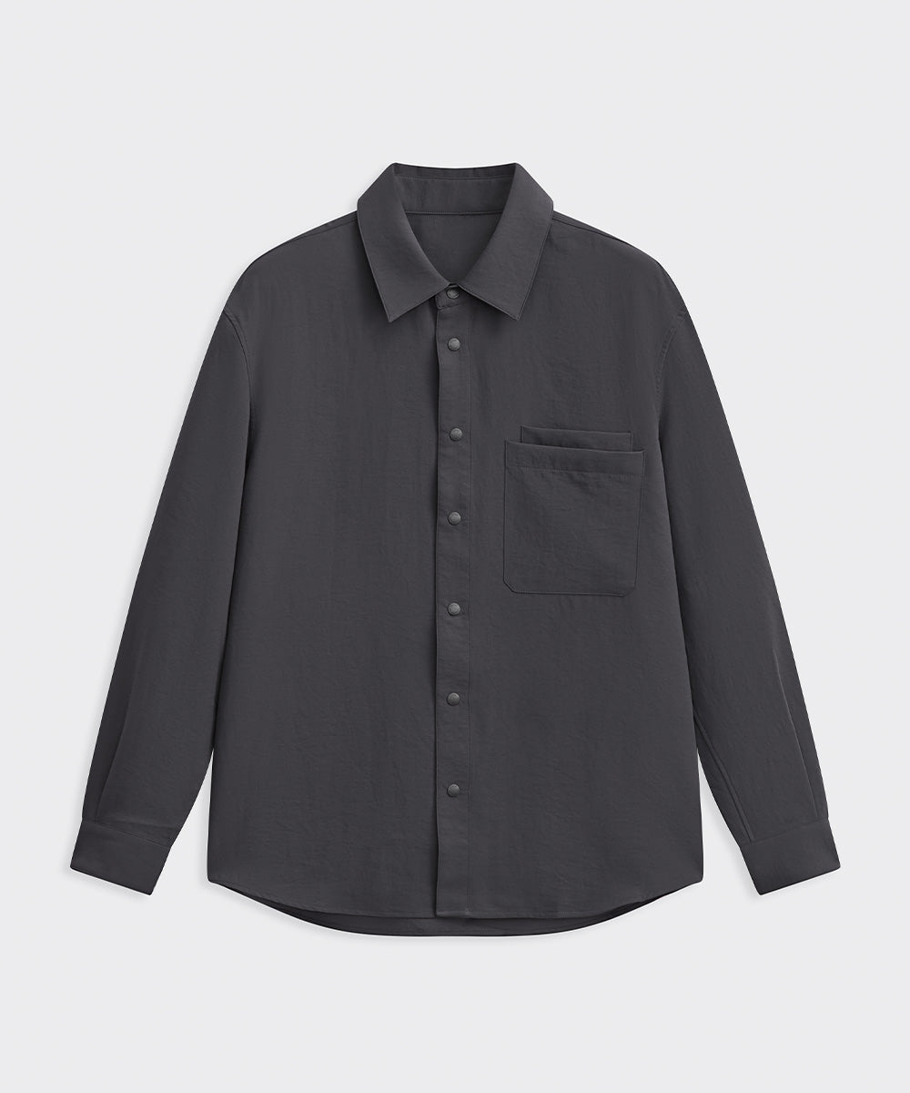 REGULAR-COLLAR LONG-SLEEVE SHIRT