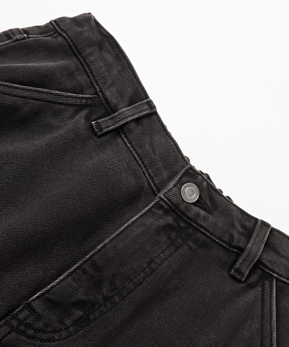 STRAIGHT-LEG DENIM PANTS