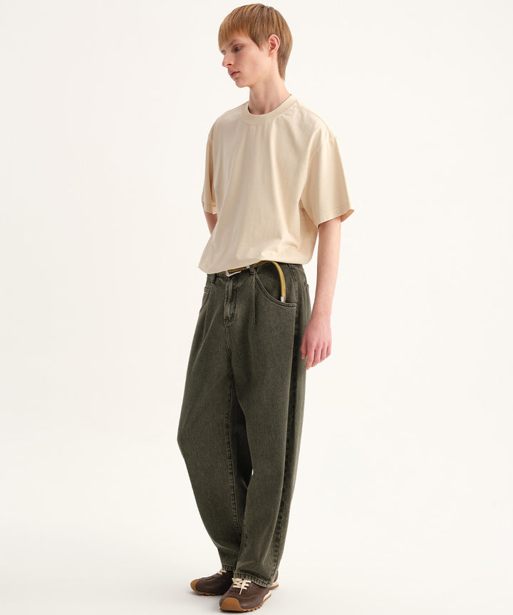Washed Jersey Crew Neck T-Shirt