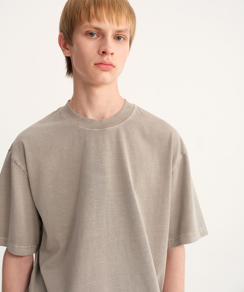 Washed Jersey Crew Neck T-Shirt
