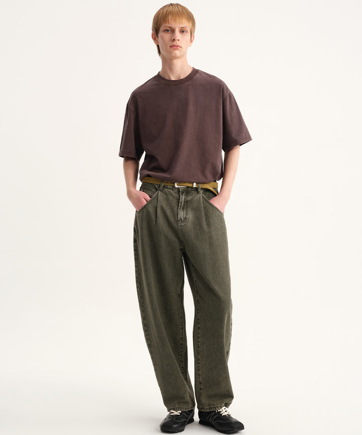 Washed Jersey Crew Neck T-Shirt