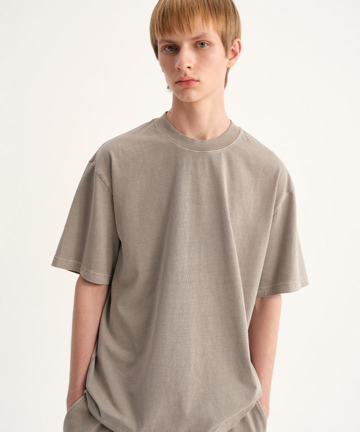 Washed Jersey Crew Neck T-Shirt