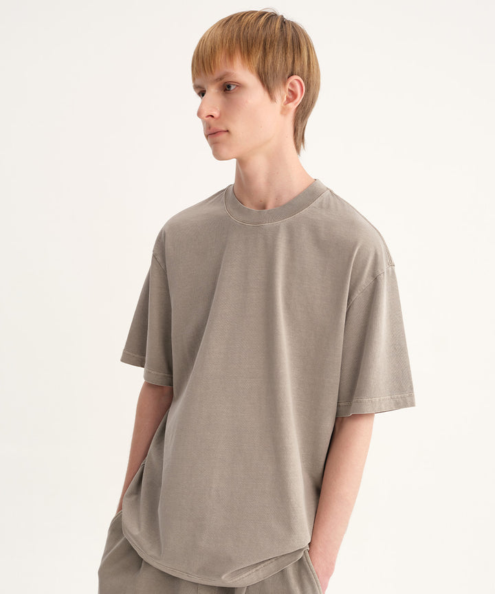 Washed Jersey Crew Neck T-Shirt