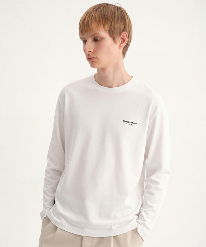 Cotton Crew Neck L/S T-Shirt