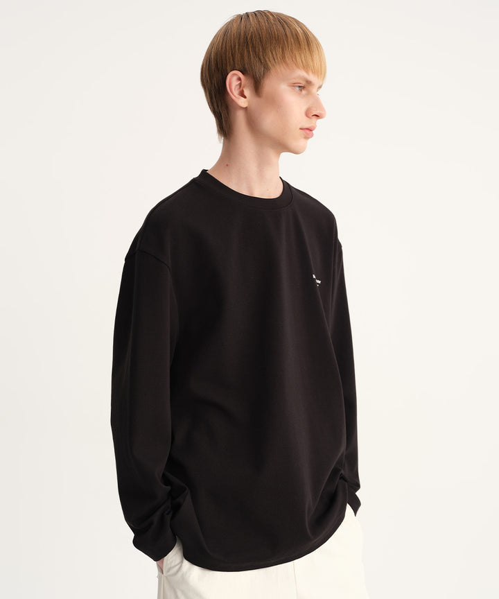 Cotton Crew Neck L/S T-Shirt