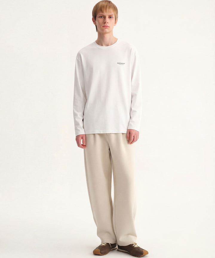Cotton Crew Neck L/S T-Shirt