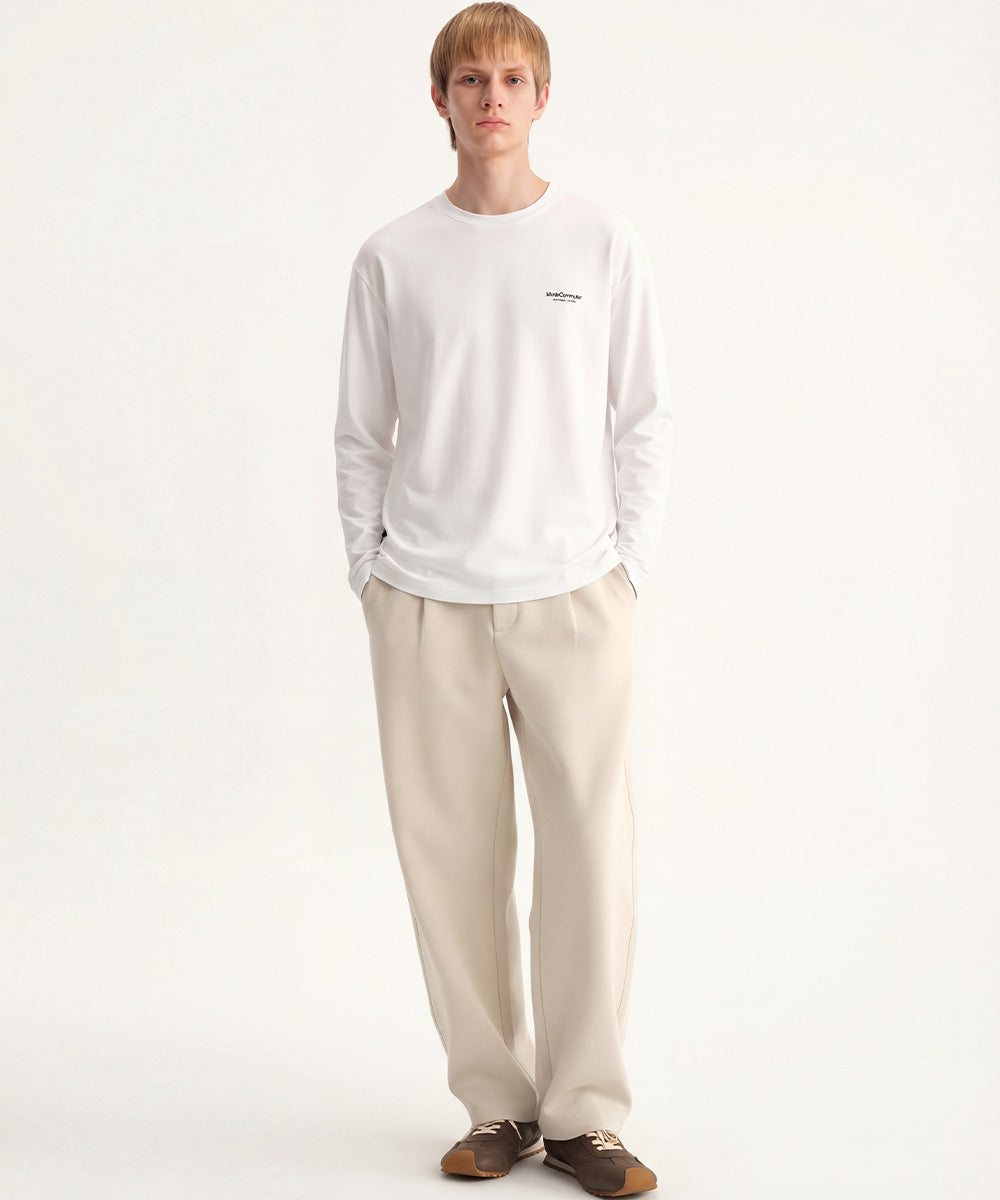 Cotton Crew Neck L/S T-Shirt