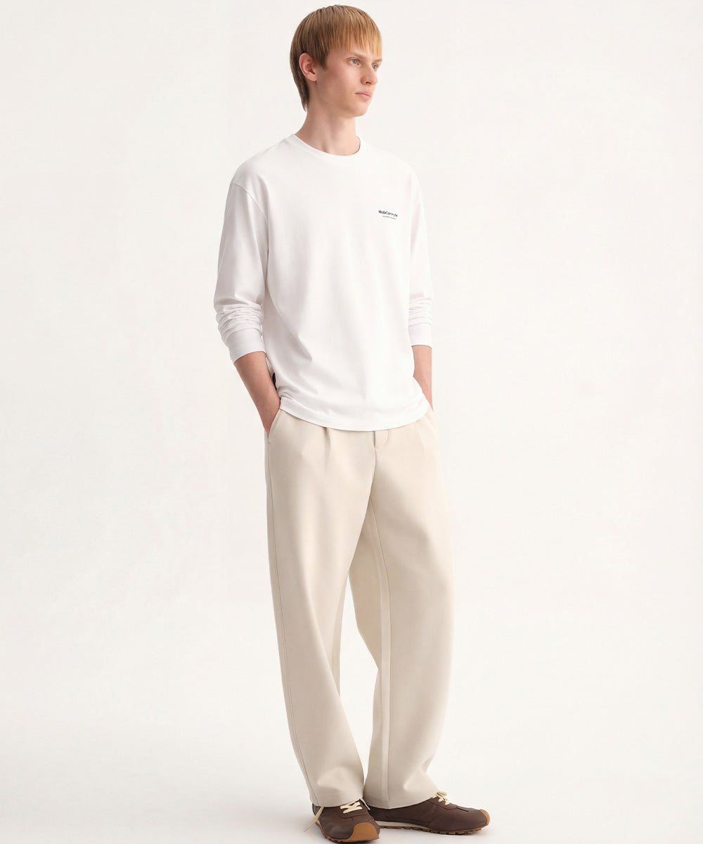 Cotton Crew Neck L/S T-Shirt