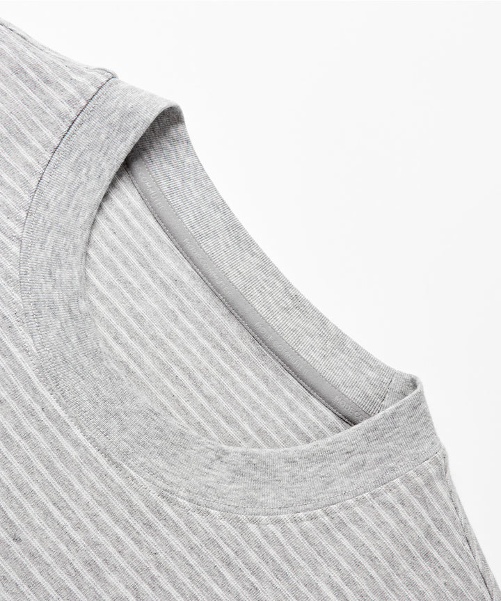 Yarn-Dyed Striped Crew Neck S/S T-Shirt