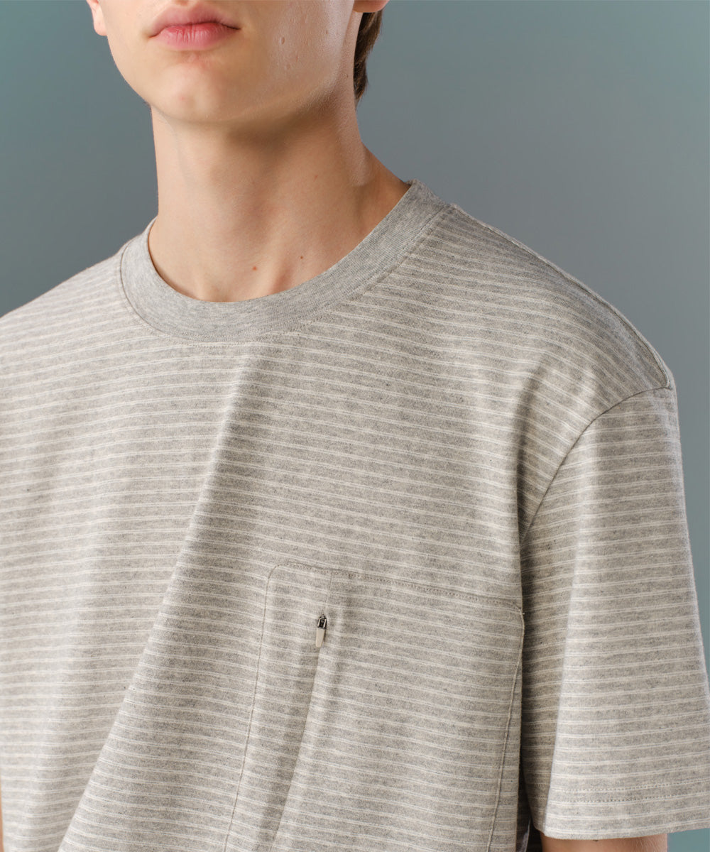 Yarn-Dyed Striped Crew Neck S/S T-Shirt