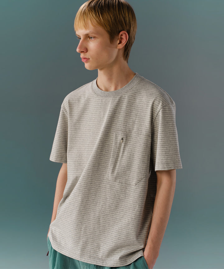 Yarn-Dyed Striped Crew Neck S/S T-Shirt