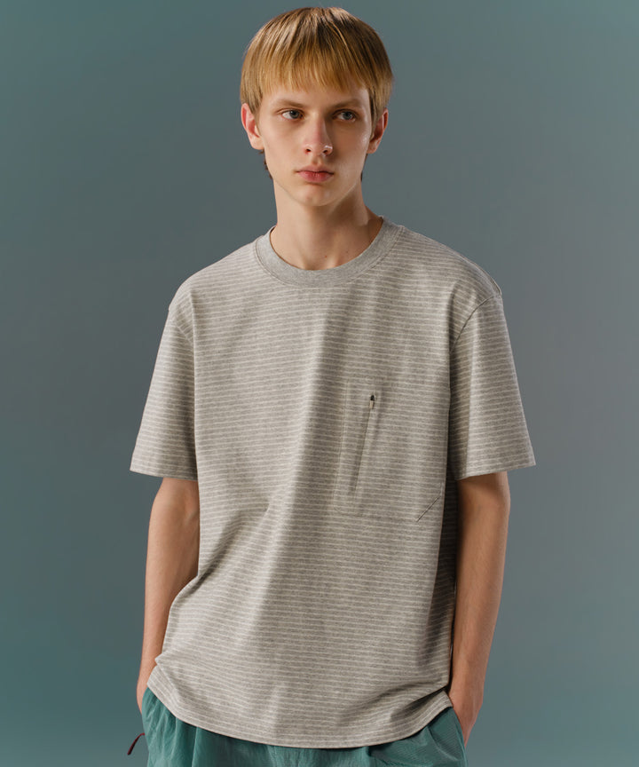 Yarn-Dyed Striped Crew Neck S/S T-Shirt