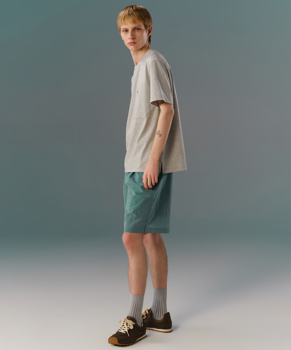 Yarn-Dyed Striped Crew Neck S/S T-Shirt