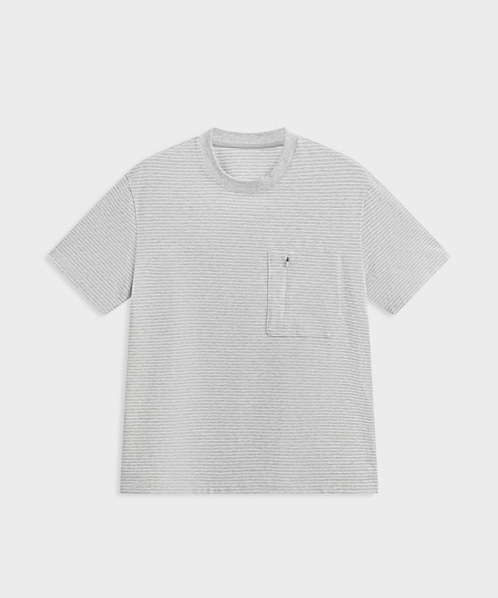 Yarn-Dyed Striped Crew Neck S/S T-Shirt