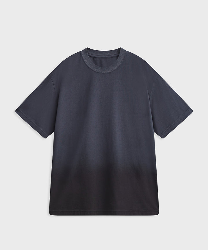 Gradient Knit Crew Neck S/S T-Shirt