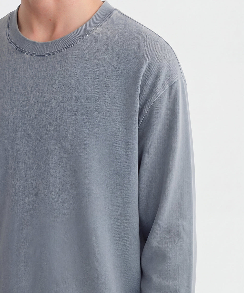 Garment-Dyed Crew Neck L/S T-Shirt